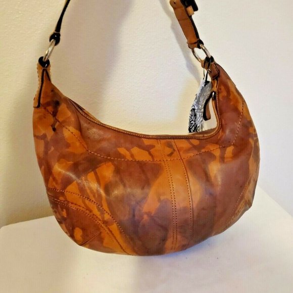 Coach Handbags - **SOLD***********Leather shoulder bag Handbag Camo Tan black brown cowgirl rodeo